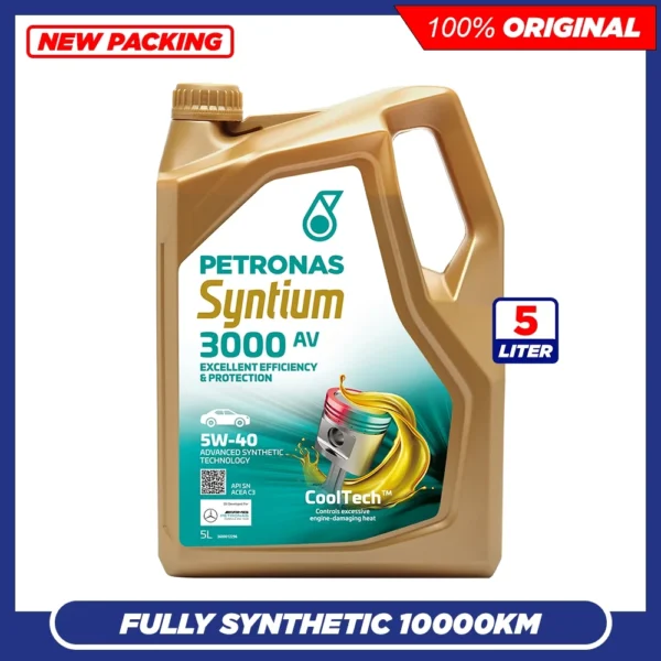 PETRONAS SYNTIUM 3000 AV 5W40 SN C3 Fully Synthetic Engine Oil (5L)