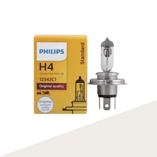 Philips Standard Halogen Car Headlight Bulb 12V 60/55W (H4)
