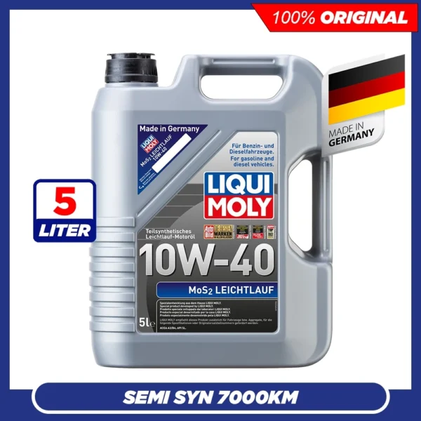 my-11134207-7r98y-ly20ciuno5qgd3.webp LIQUI MOLY MOS2 Leichtlauf 10W40 Semi Synthetic Engine Oil (5L)