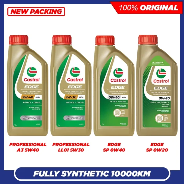 my-11134207-7ras8-m4smcopmx888a6.webp CASTROL EDGE PROFESSIONAL 5W40 SP A3B4 / LL01 5W30 / 0W20 0W40 SP Fully Synthetic Engine Oil (1L)